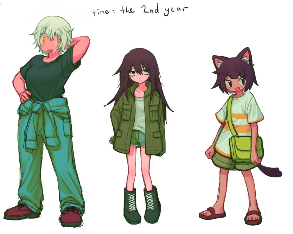 lumiakane travelogue shorts #3 character designs